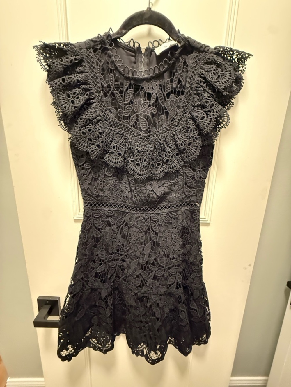 Adelyn Rae Black Lace Ruffle Dress - Picture 10 of 10